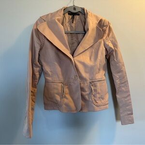 Sandra angelozzi linen blend Women's Tan Jacket| size 32